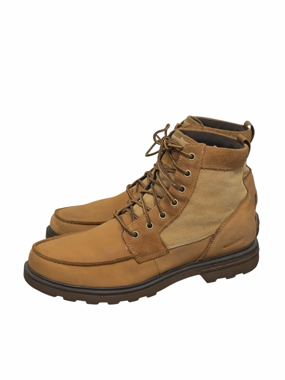 Sorel Men’s Carson Moc Canvas Leather Suede Waterproof Casual Boots - Size 11